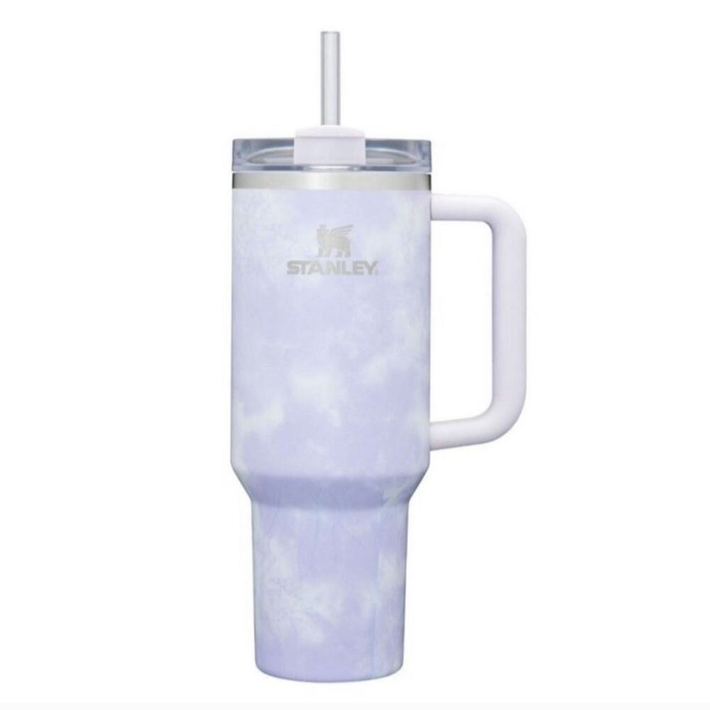 Stanley Wisteria Purple White Tie Dye 40 Oz Tumbler Discontinued Quencher H.20